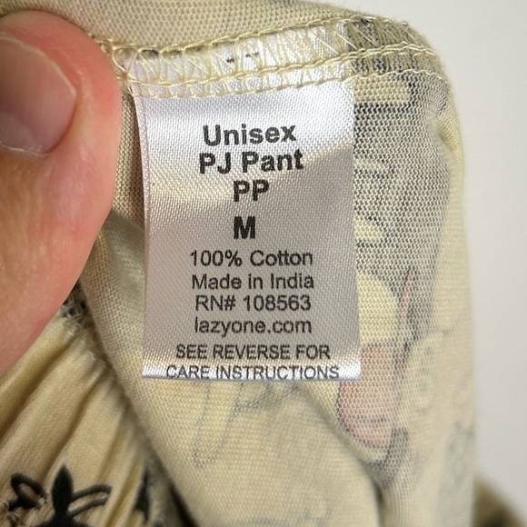 Lazy one Pajama Pants Drawstring Novelty Print Pull on elastic waist M Cotton - Picture 11 of 13